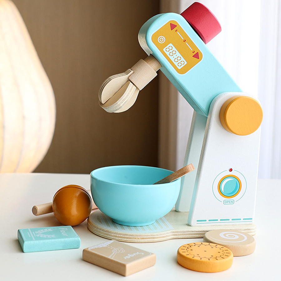 Baby Food Under 1 Year - 木製キッチンごっこ遊びおもちゃシミュレーション木製コーヒーマシントースターマシンフードミキサー赤ちゃん早期学習教育玩具