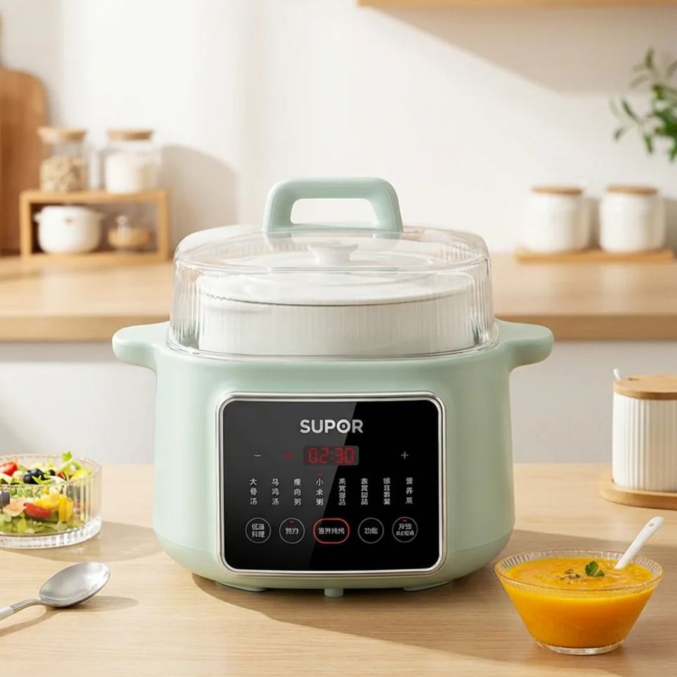 SUPOR セラミック多機能スロークッカー、ダブルボイラー付 - Baby Food Home のレビューと価格