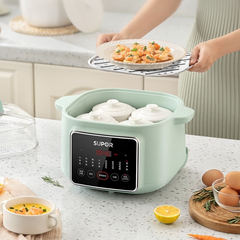 SUPOR セラミック多機能スロークッカー、ダブルボイラー付 - Baby Food Home のレビューと価格