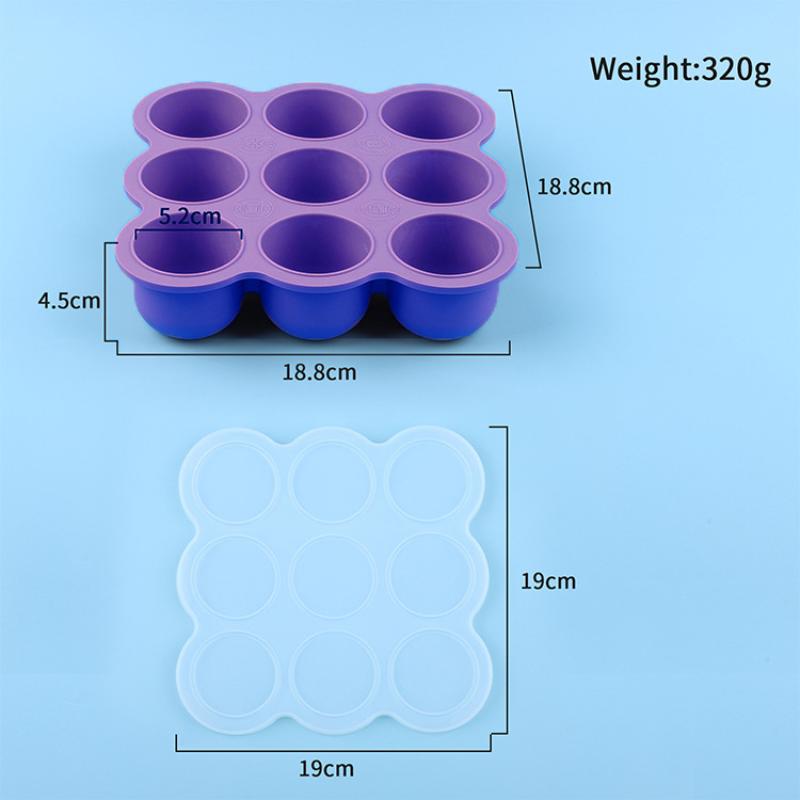 ベビーフードシリコン容器 9グリッド冷凍トレイ 漏れ防止蓋  - Freezer Tray Baby のレビューと価格