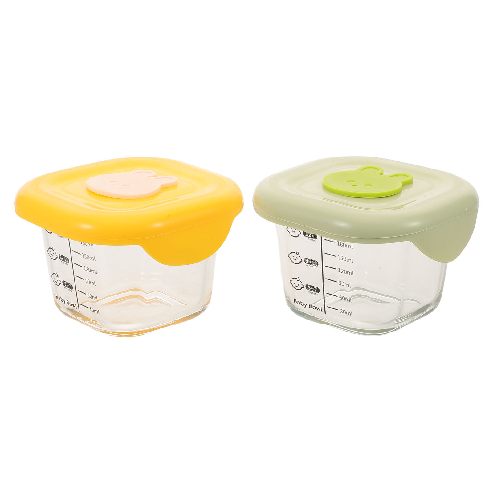 2個入りベビーフード保存容器 230ml 再利用可能なプラス - Baby Food Yellow のレビューと価格