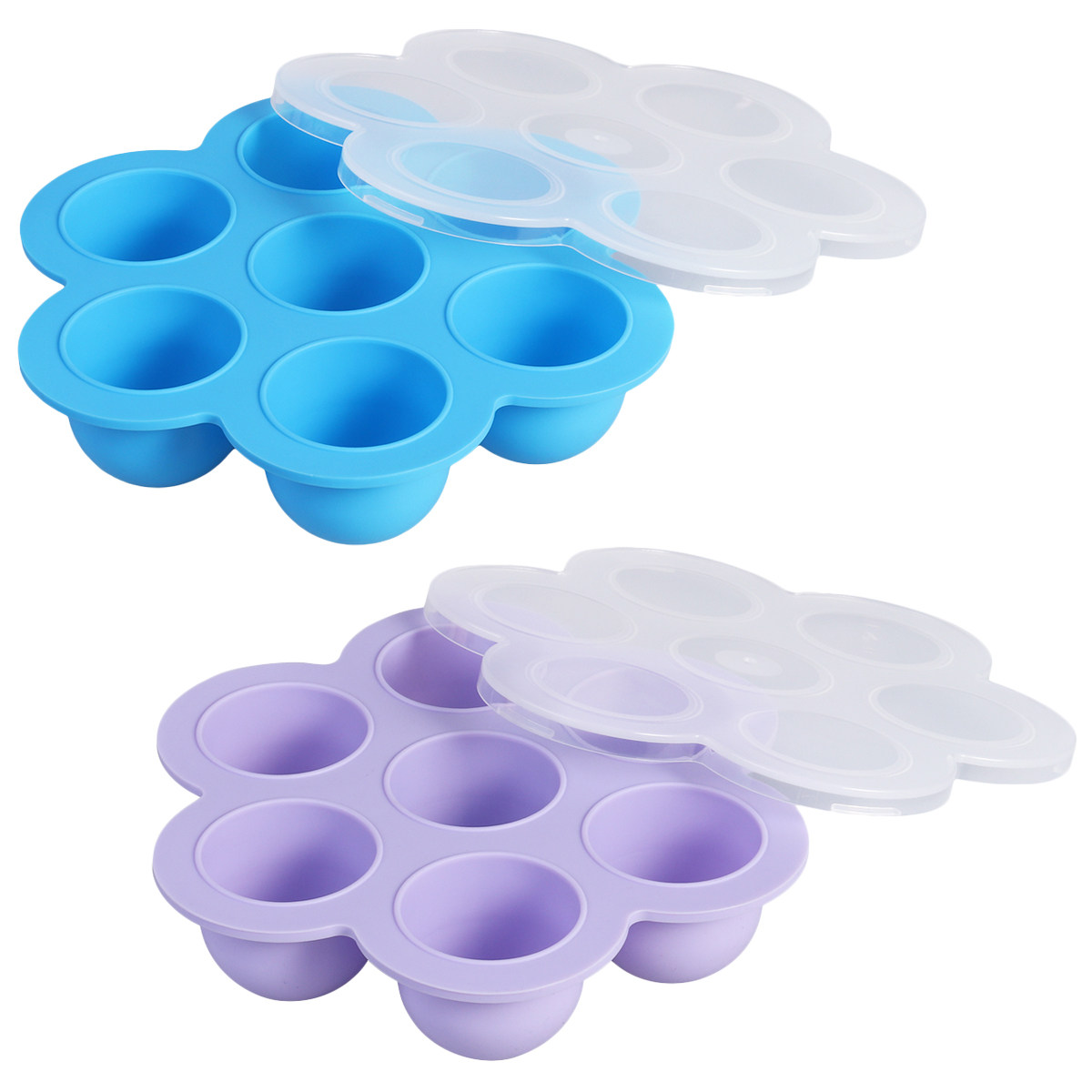 2個セット ベビーフード保存容器トレイ シリコン製 7区画  - Freezer Tray Baby のレビューと価格