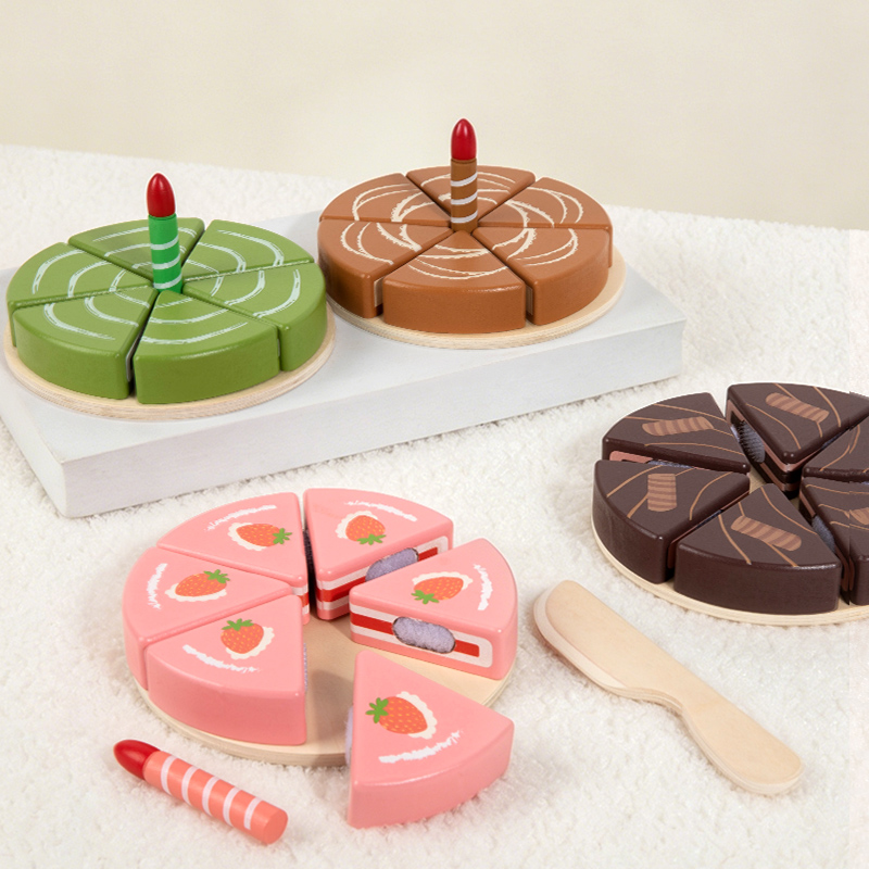 赤ちゃんごっこ遊びキッチンフードおもちゃ木製誕生日ケーキカッ - Baby Food Under 1 Year のレビューと価格